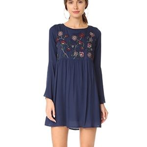 BB DAKOTA Embroidered Tie Back Dress
